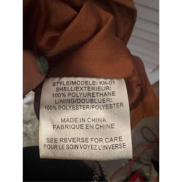 Torrid x Dereon y2k tan camel studded leather jacket y2k 80’s sz 3/3xl plus - Picture 10 of 11